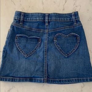 Mini Boden heart pocket jean skirt